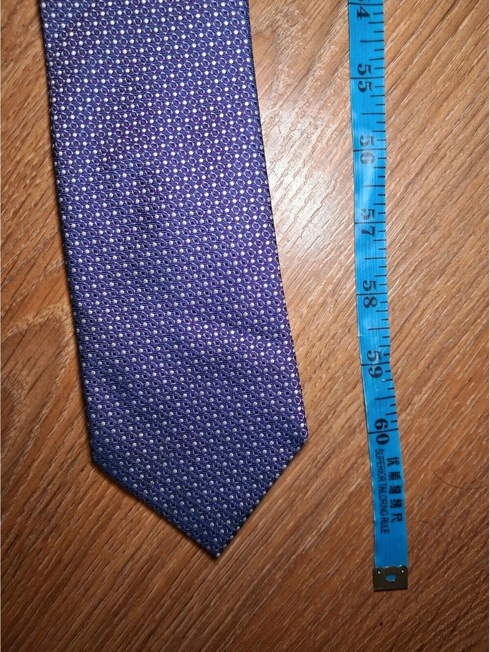 Eton 100% Silk Tie Purple Geometric Made in Italy